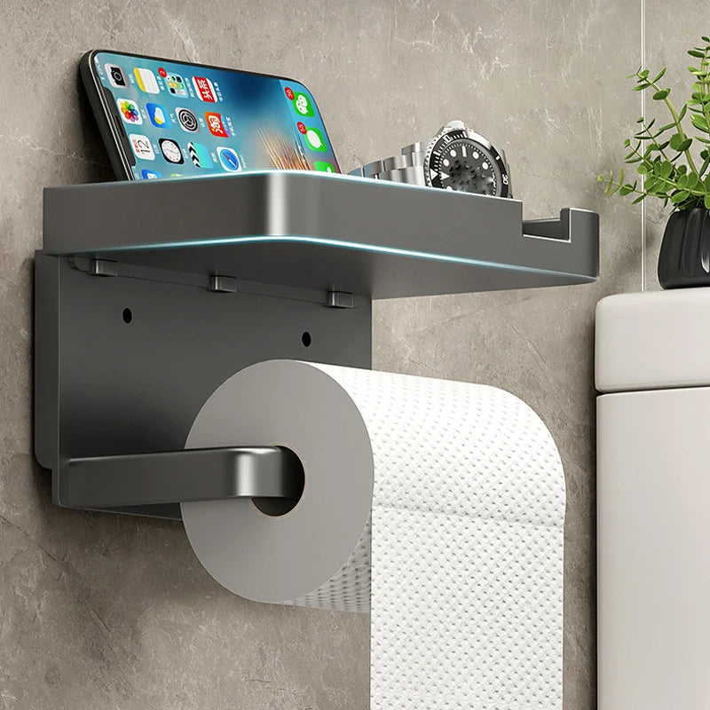 Drill-Free Bathroom Shelf Holder
