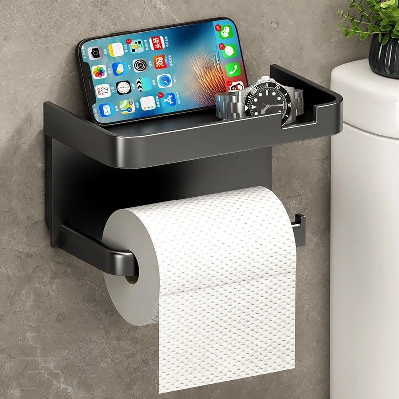 Drill-Free Bathroom Shelf Holder