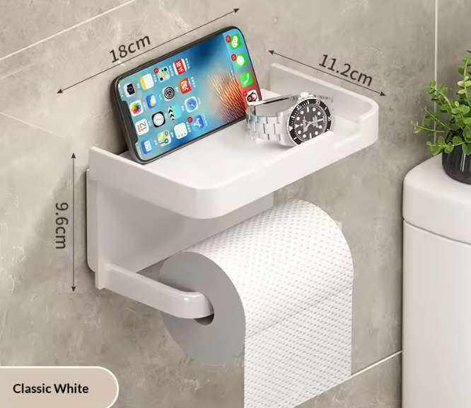 Drill-Free Bathroom Shelf Holder